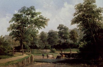 Landscape With Cows, 19th Century — Alfred Gomersal Vickers
