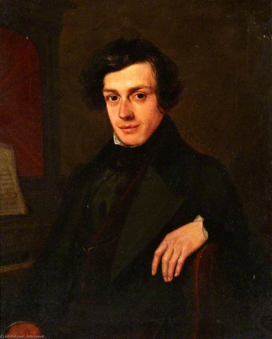 Portrait Of A Young Man Aside A Piano — Džon Linel