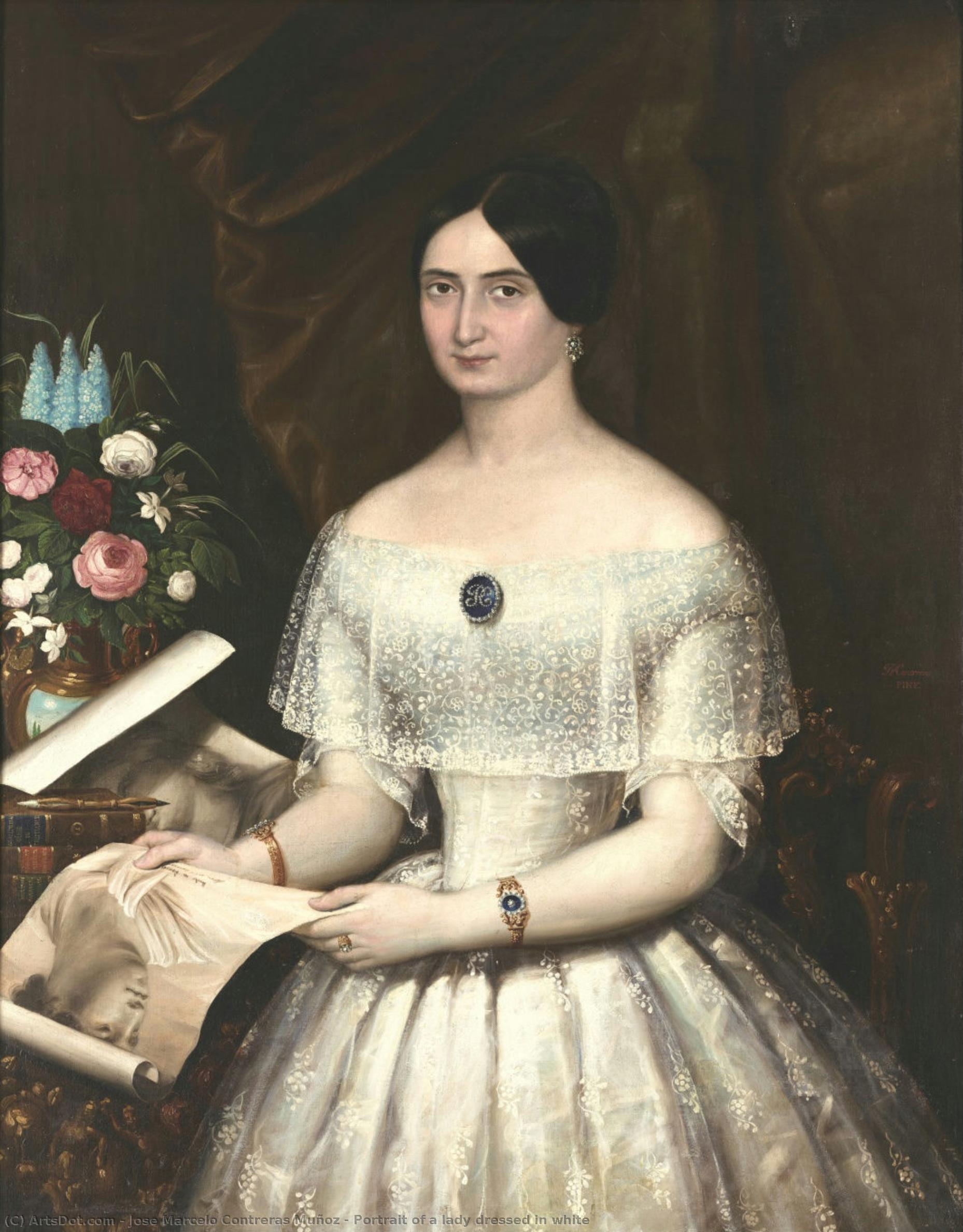 Portrait Of A Lady Dressed In White — Jose Marcelo Contreras Muñoz