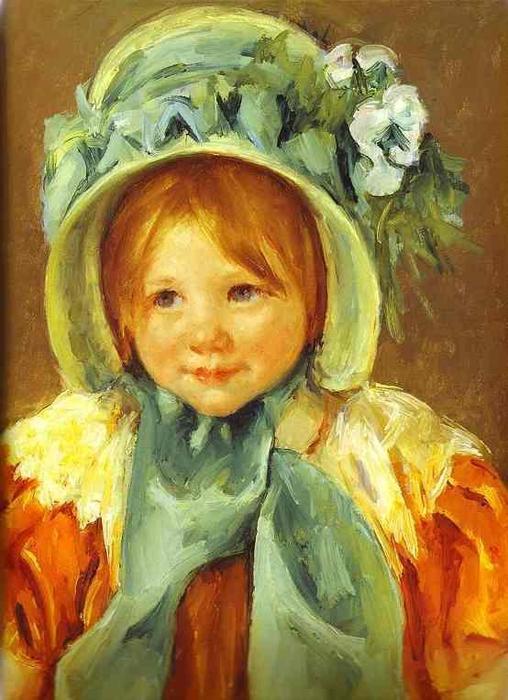 Sarah In A Green Bonnet — メアリー・カサット