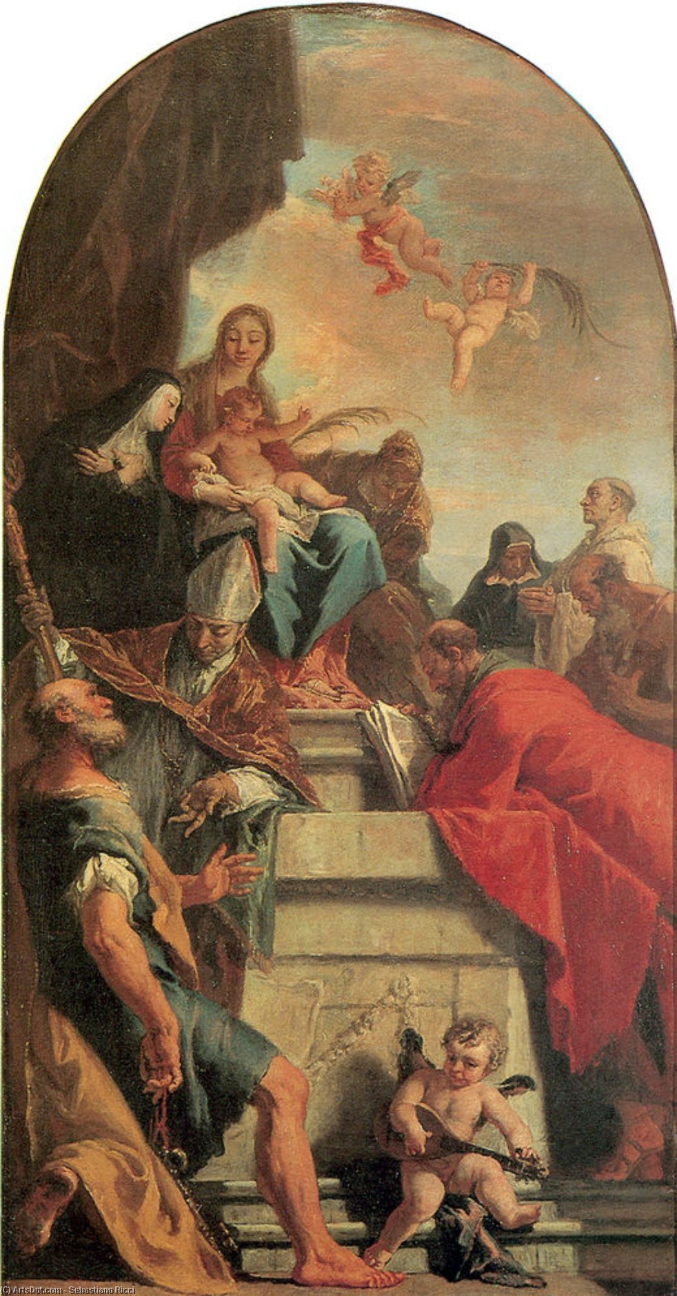 Madonna With Child And Saints — Sebastiano Ricci