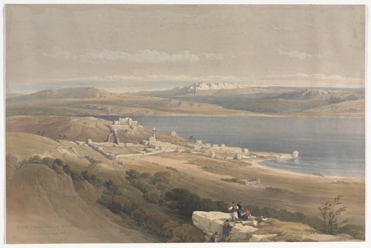 City Of Tiberias On The Sea Of Galilee, Looking Towards Hebron — David Roberts