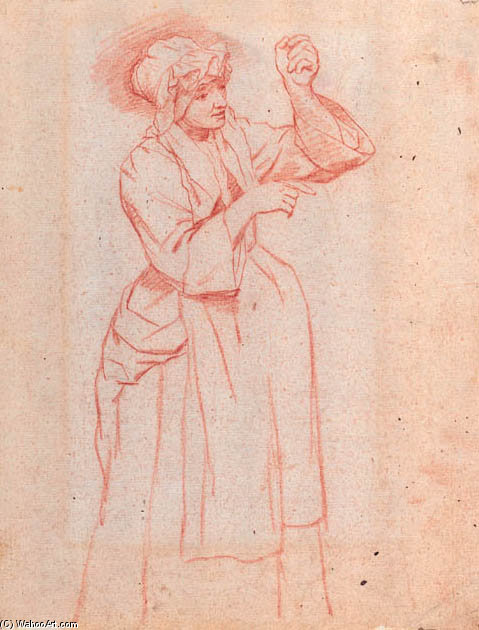 Study Of A Woman Wearing A Bonnet — Jan Josef Horemans The Elder