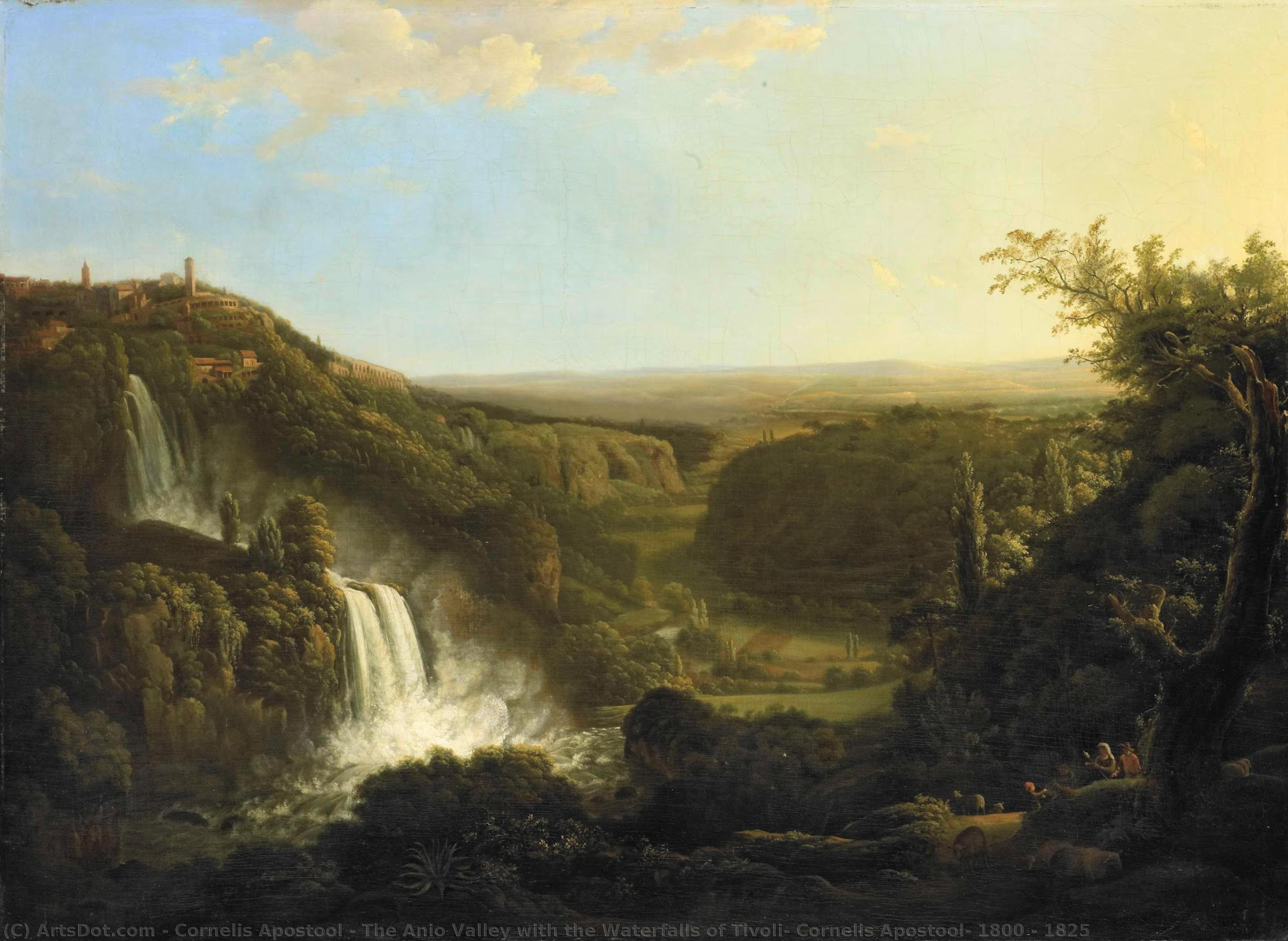 The Anio Valley With The Waterfalls Of Tivoli, Cornelis Apostool, 1800 - 1825 — Cornelis Apostool