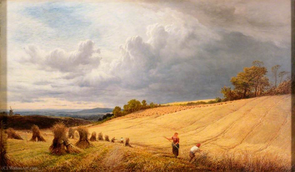 Cornfield With Reapers — Alfred Walter Williams