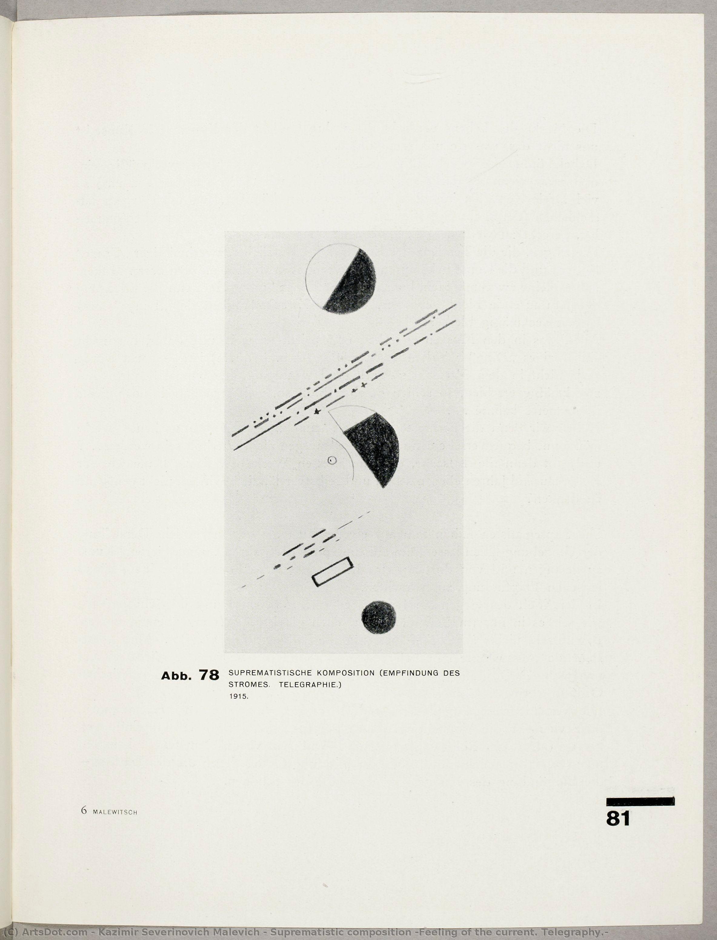 Suprematistic Composition (feeling Of The Current. Telegraphy.) — Kazimir Malevich