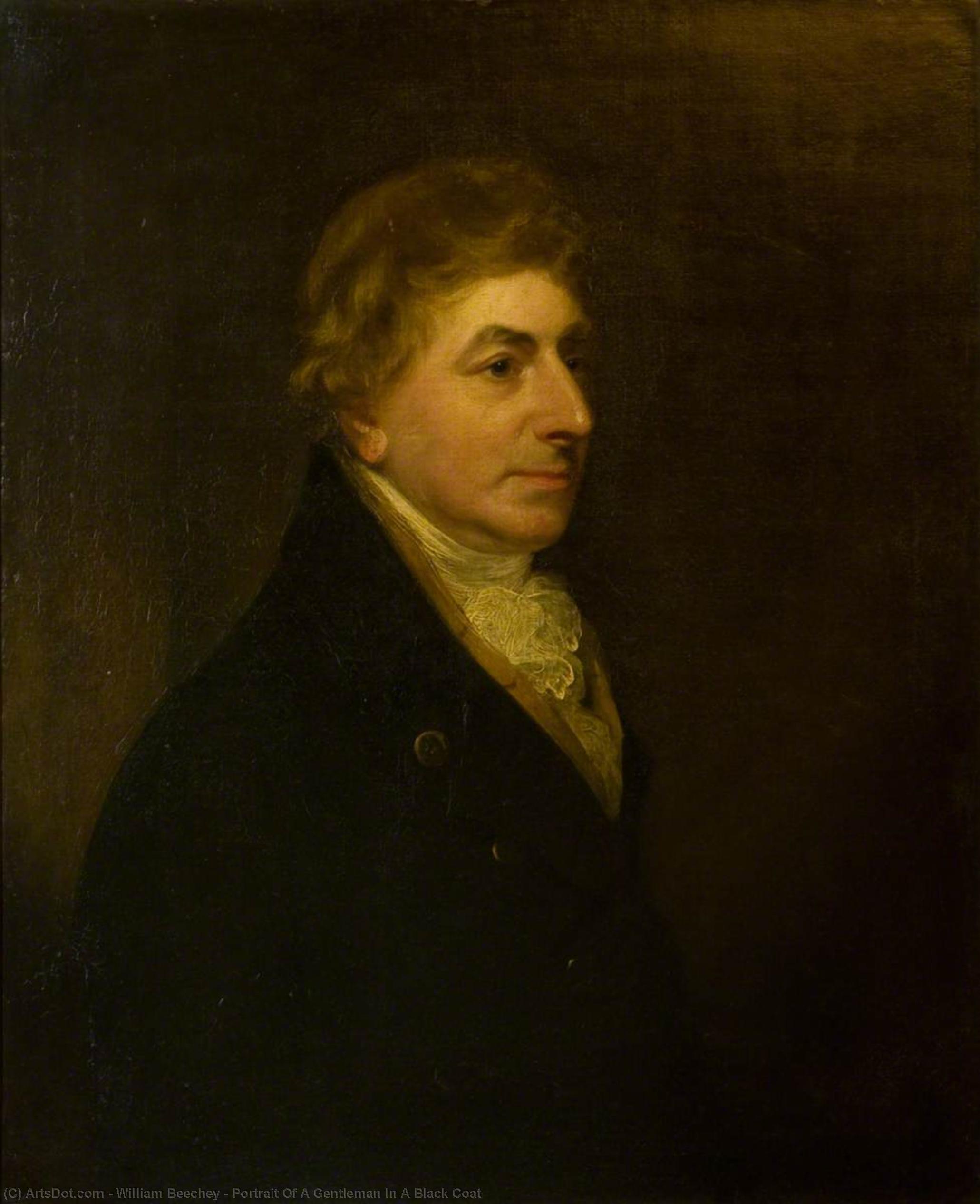 Portrait Of A Gentleman In A Black Coat — Sir William Beechey