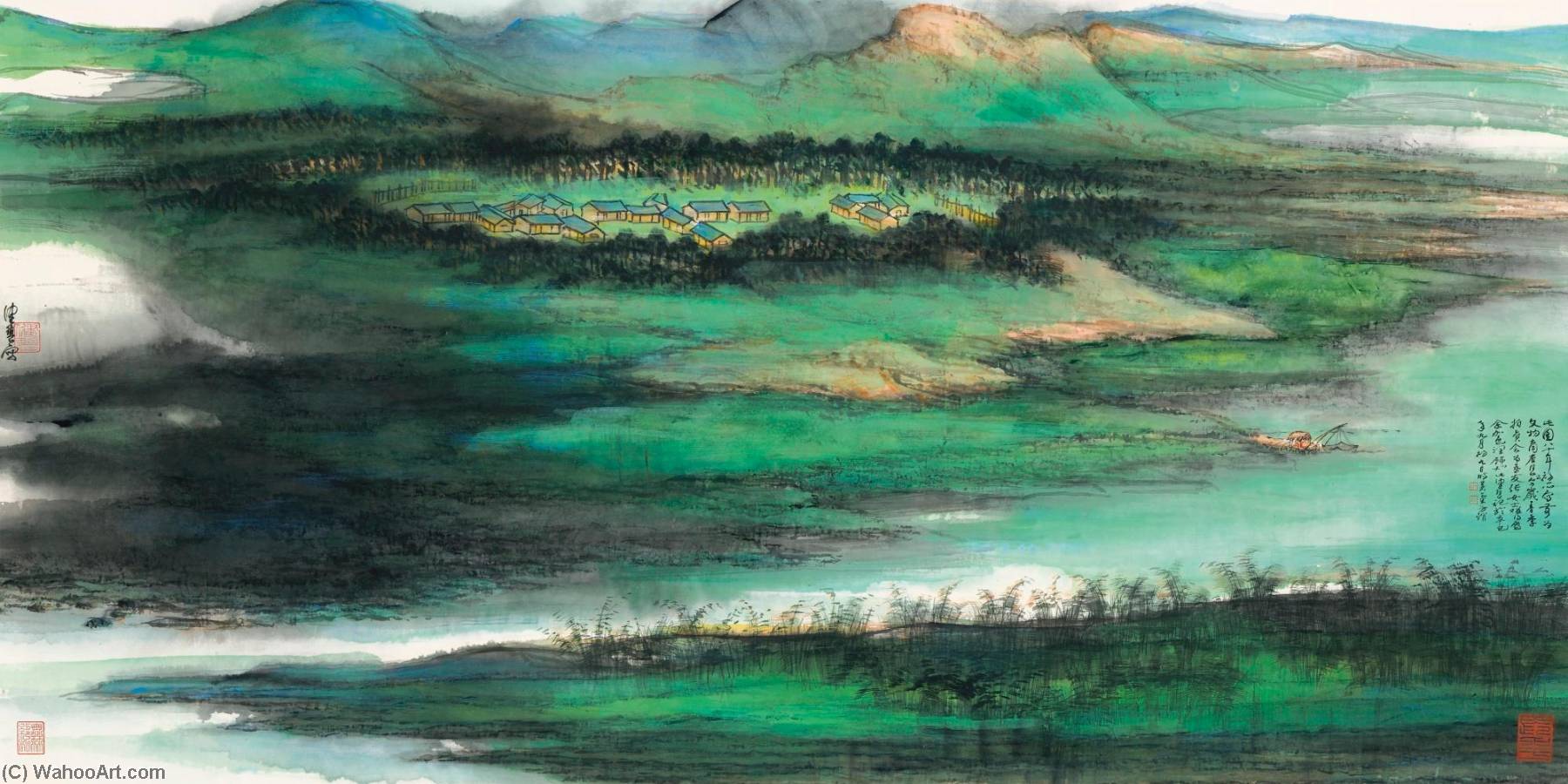 Lush Mountains By The Shore — Chen Peiqiu
