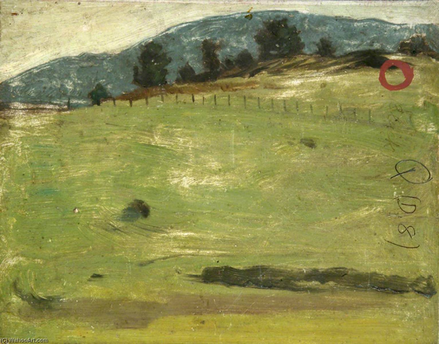 Across The Field (verso) — Sidney Herbert Sime