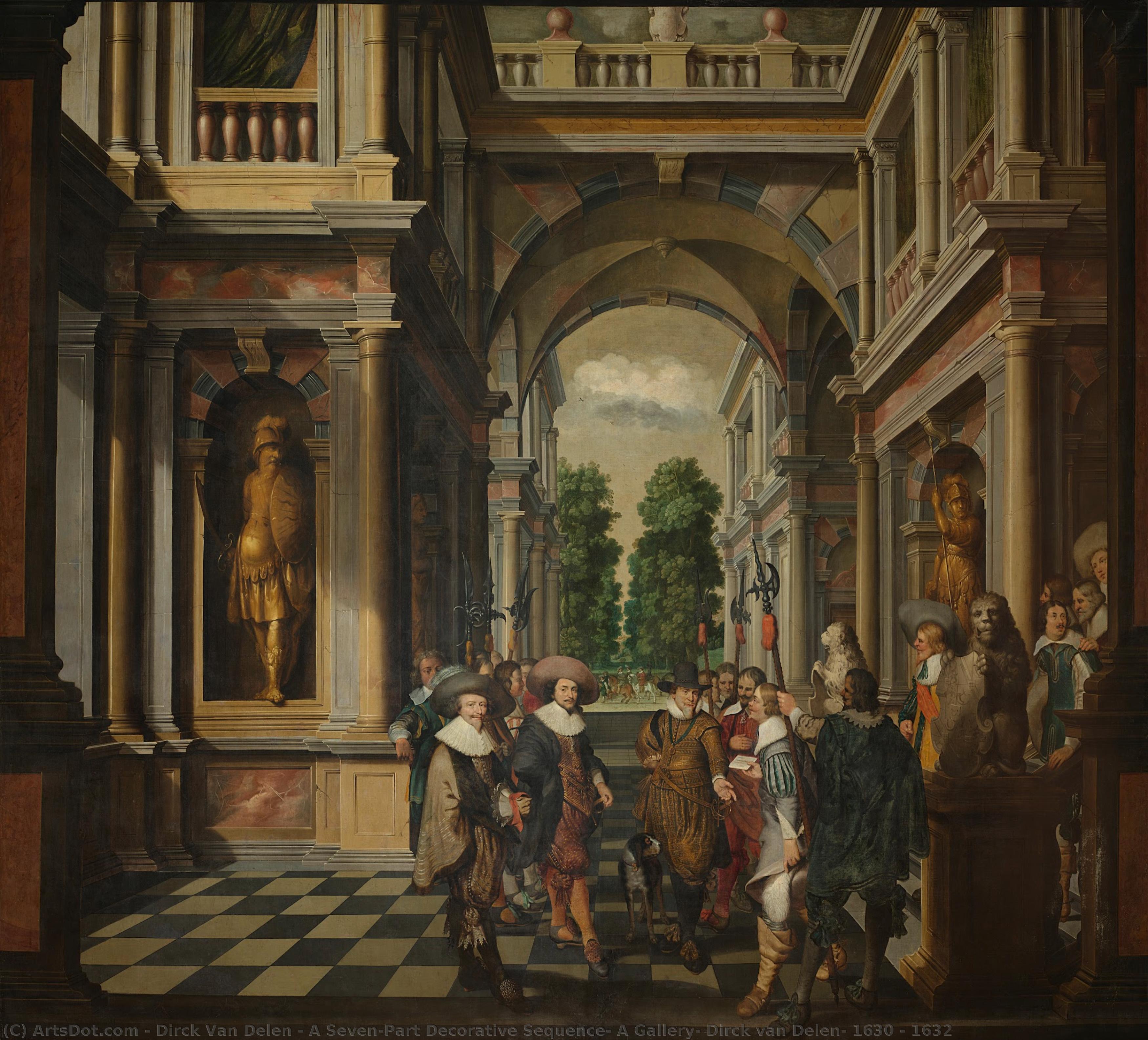 A Seven-part Decorative Sequence: A Gallery, Dirck Van Delen, 1630 - 1632 — Дирк Ван Делен
