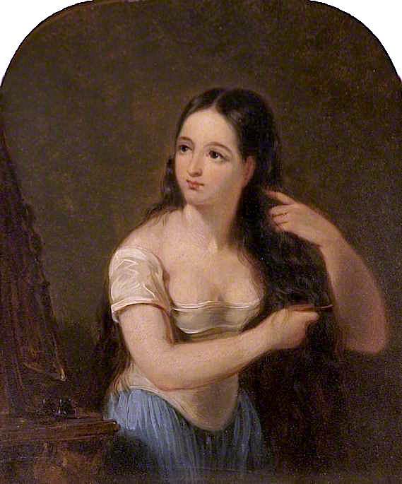 Girl Combing Her Hair — James Giles