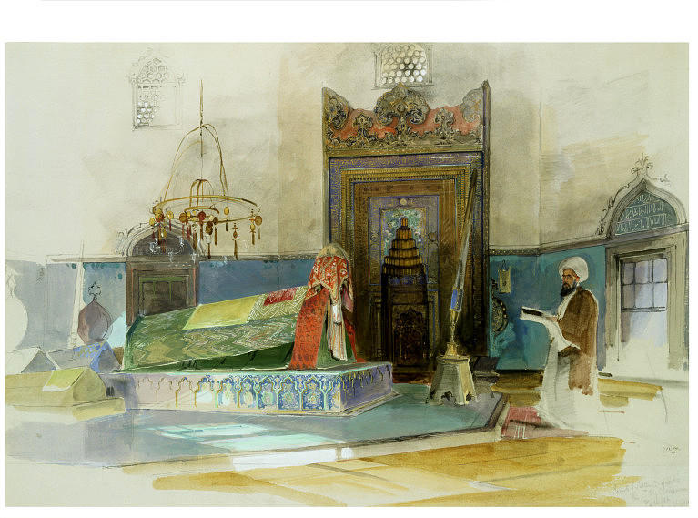 Interior Of The Tomb Of Sultan Mehmet I, Bursa — John Frederick Lewis