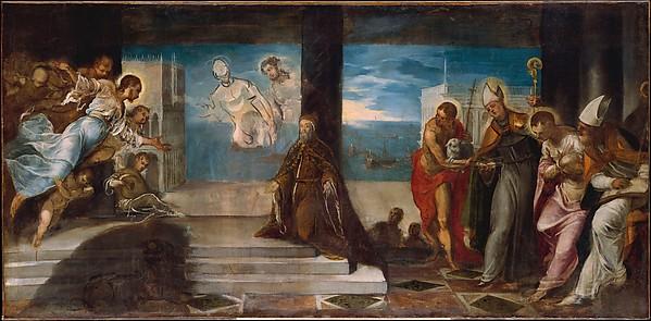 Doge Alvise Mocenigo (1507 1577) Presented To The Redeemer — Jacopo Tintoretto