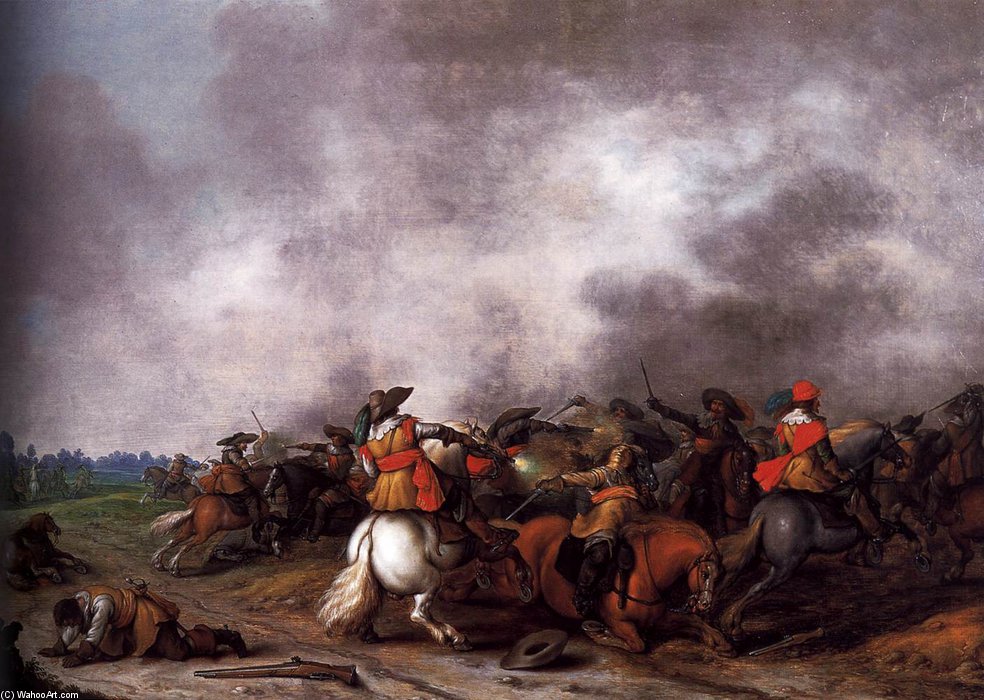 Cavalry Battle — Palamedes Palamedesz