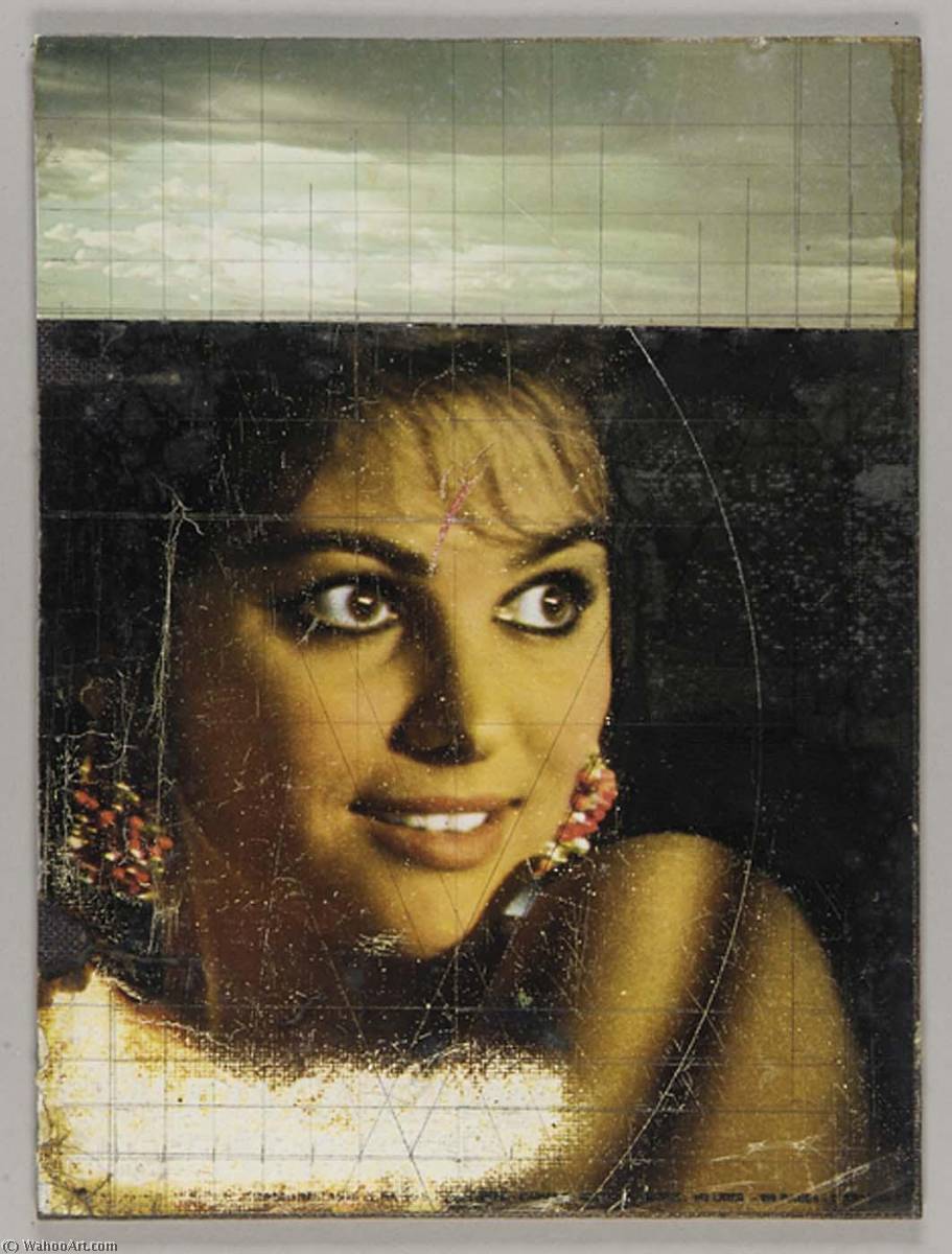 Untitled (female In Three Quarter Pose Wearing Beaded Earrings) — Joseph Cornell