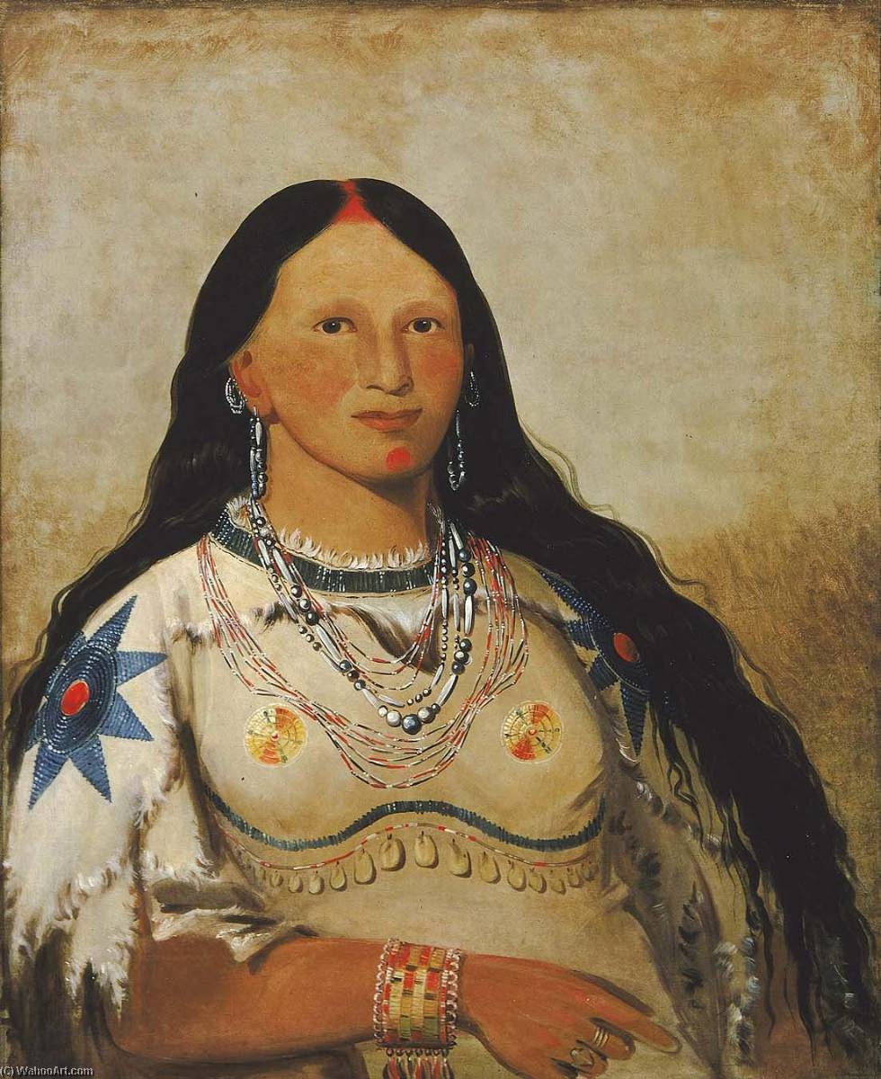 Mi Néek Ee Súnk Te Ka, Mink, A Beautiful Girl — George Catlin