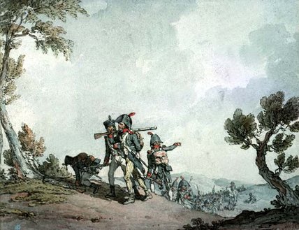 French Soldiers On The March — John Augustus Atkinson