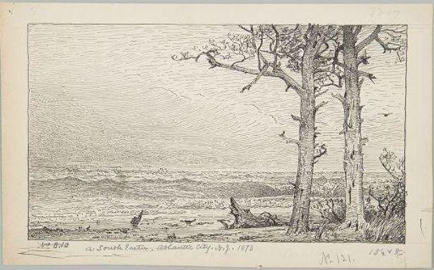 A South Easter, Atlantic City, New Jersey, 1873 — William Trost Richards