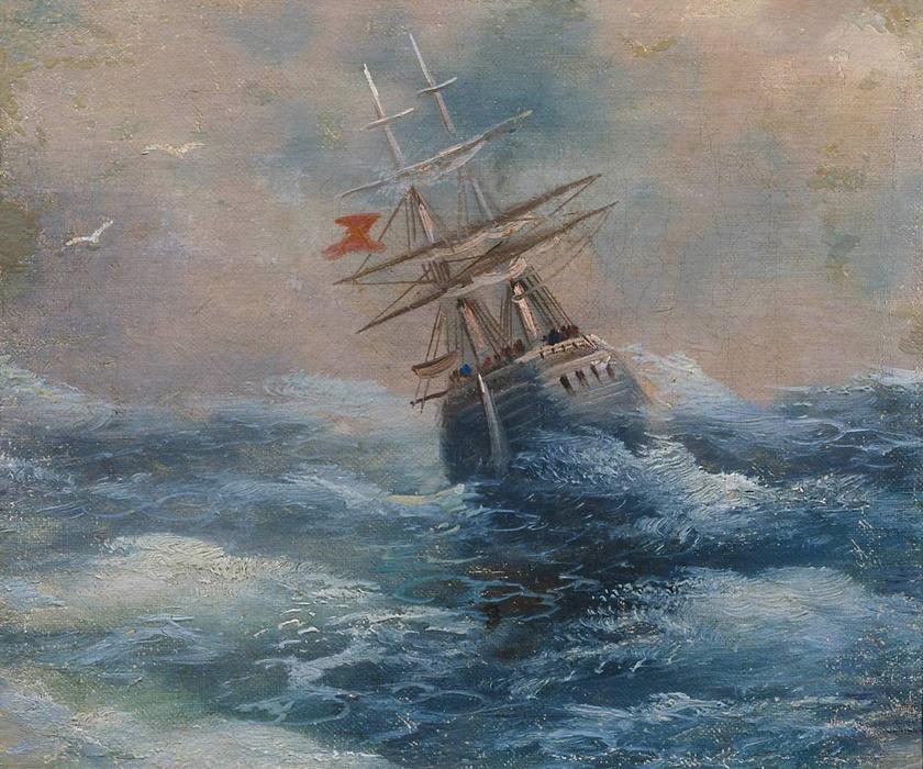Sea With A Ship — Ivan Konstantinovich Aivazovsky