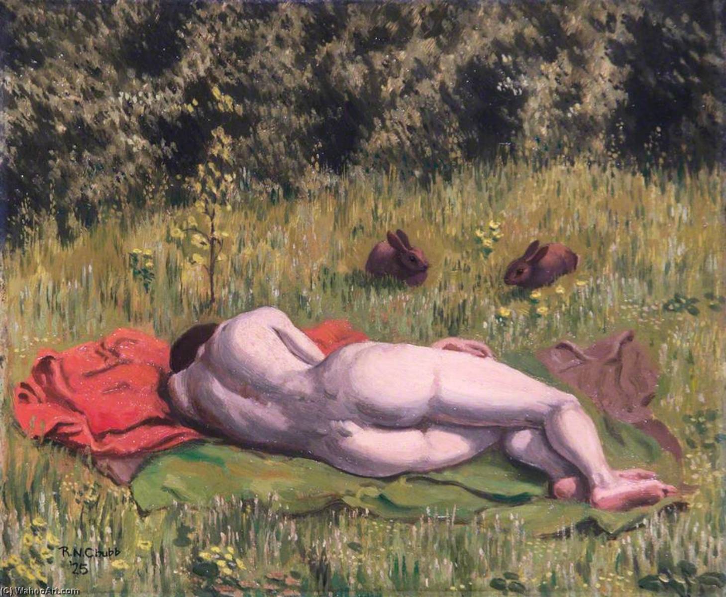 Reclining Nude In A Field — Ralph Nicholas Chubb