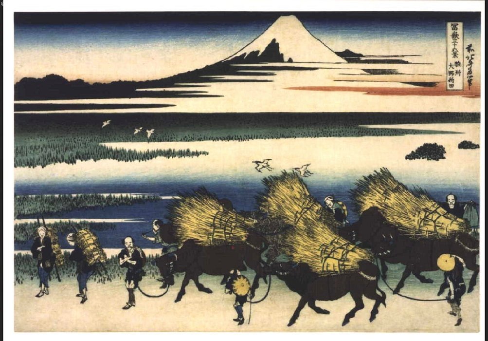 The Paddies Of Ono In Suruga — Katsushika Hokusai