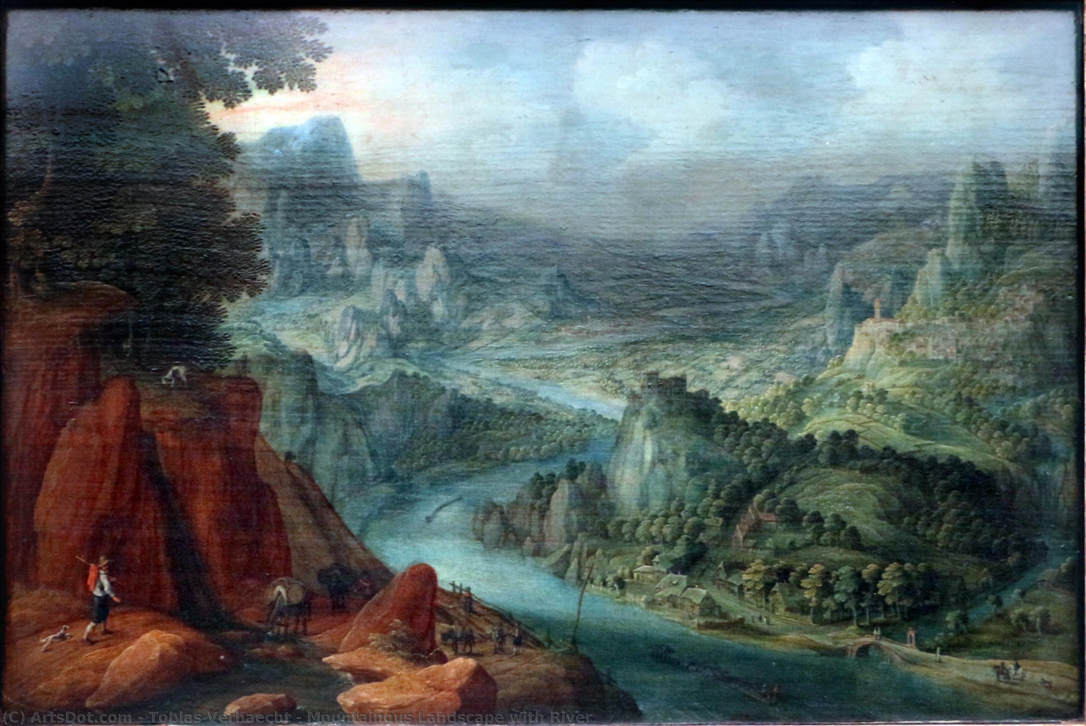 Mountainous Landscape With River — Tobias Verhaecht
