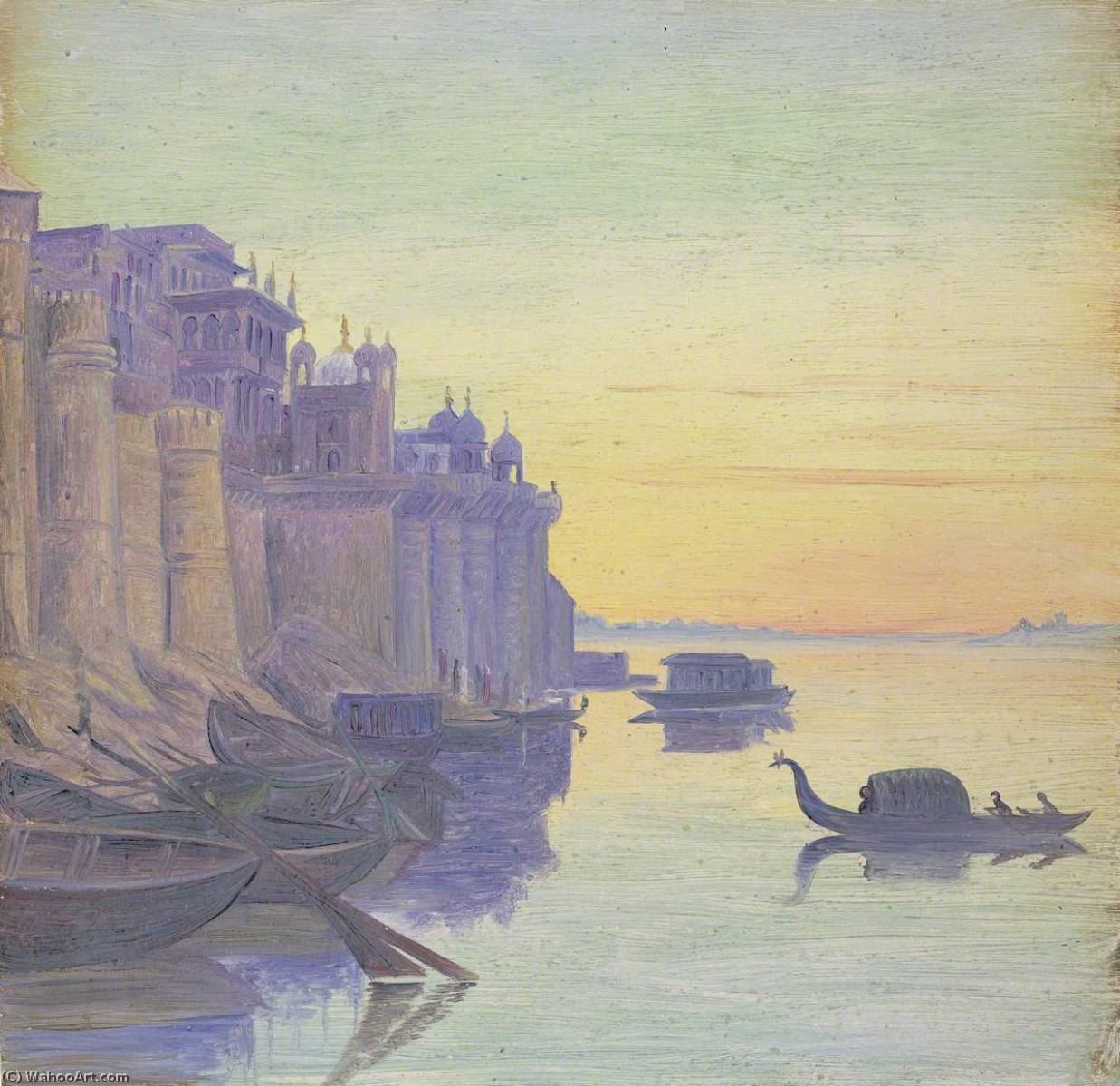 Ramnuggar. Palacio Del Maharajah De Benares. India. Octubre 1878 — Marianne North