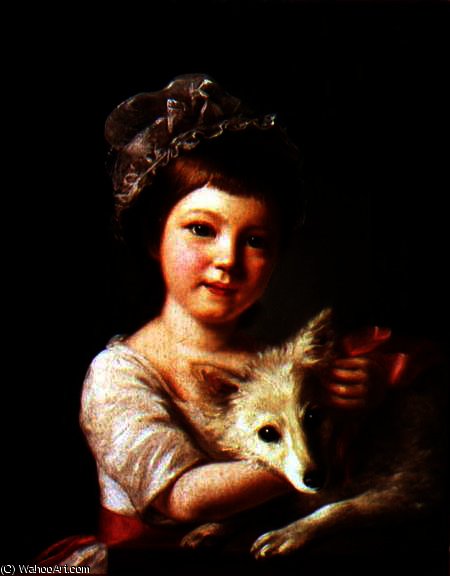 Young Girl With A Dog — Netanijel Hon