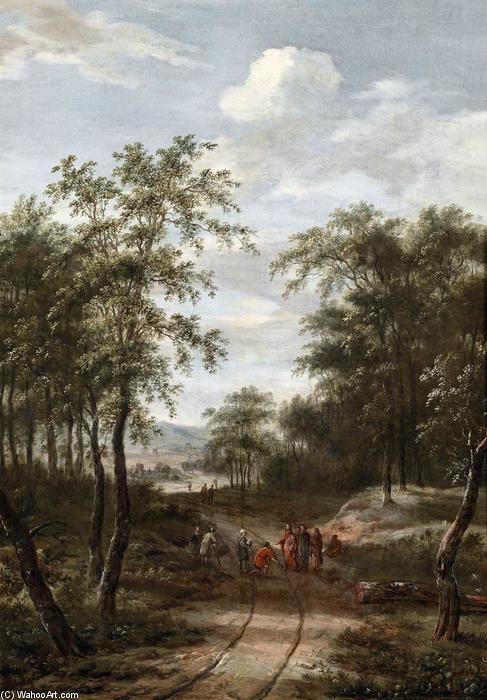 Wooden Landscape With Christ And The Apostles — Dionijs Verburgh