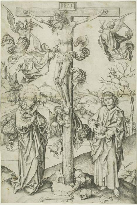 The Crucifixion With Four Angels — Martin Schongauer