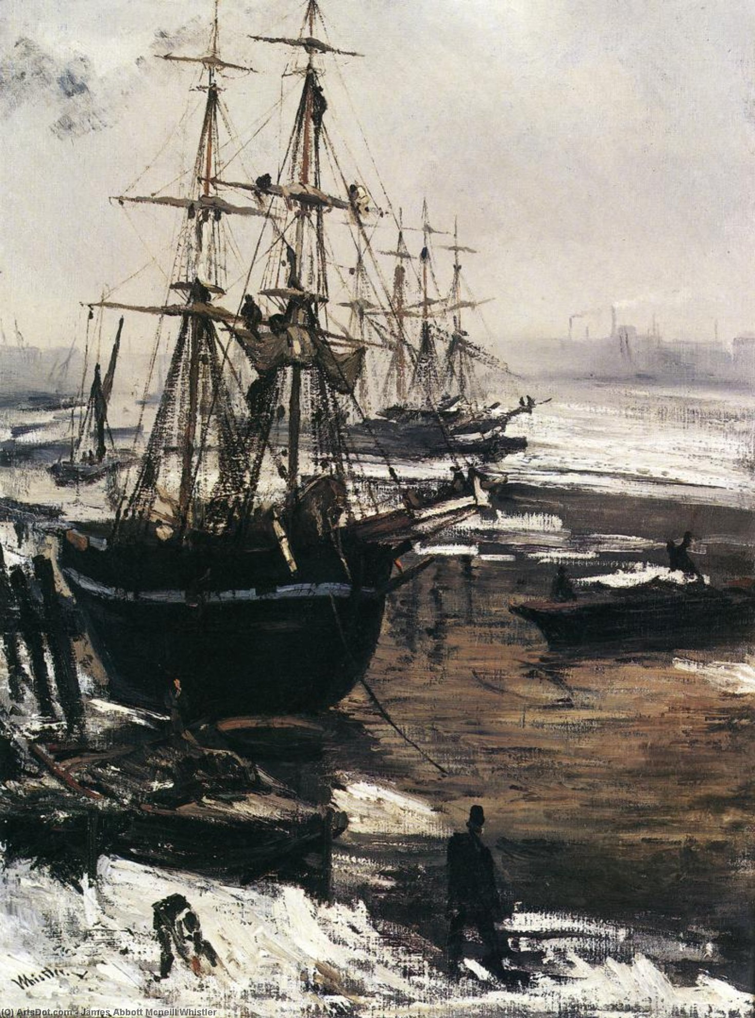 The Thames In Ice — James Abbott Mcneill Whistler