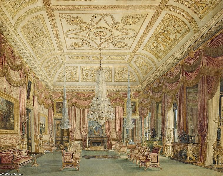 Carlton House, Crimson Drawing Room — チャールズ・ワイルド