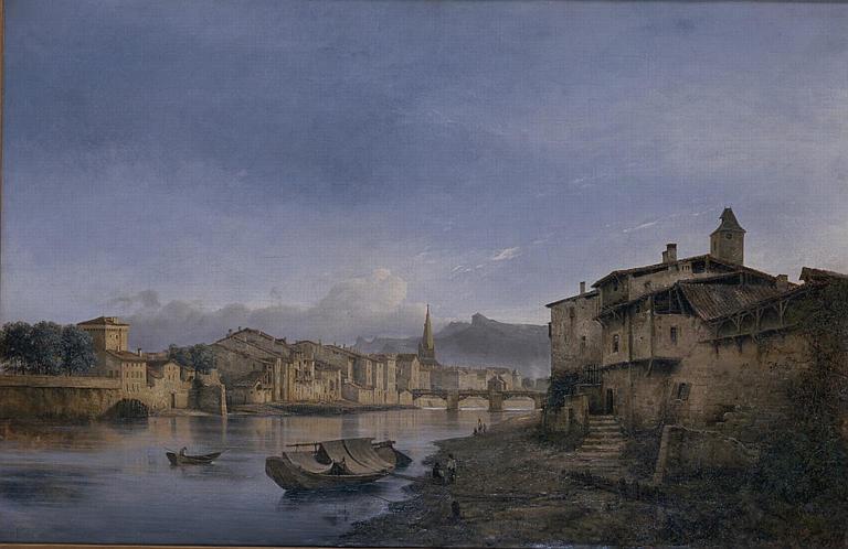 Vue De Grenoble Prise De L'ancienne Porte Saint Laurent — Jean Alexis Achard