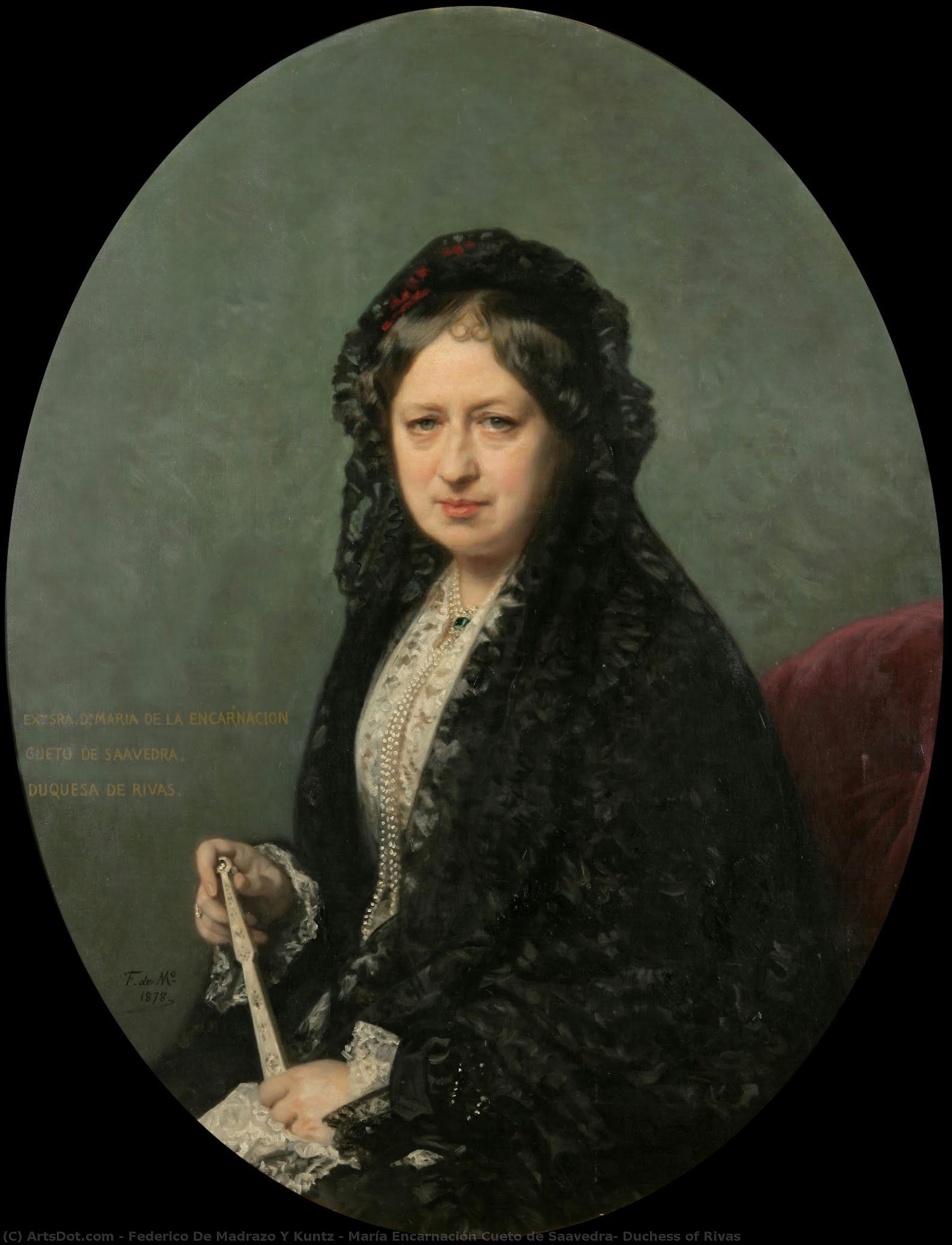 María Encarnación Cueto De Saavedra, Duchess Of Rivas — Federico De Madrazo Y Kuntz