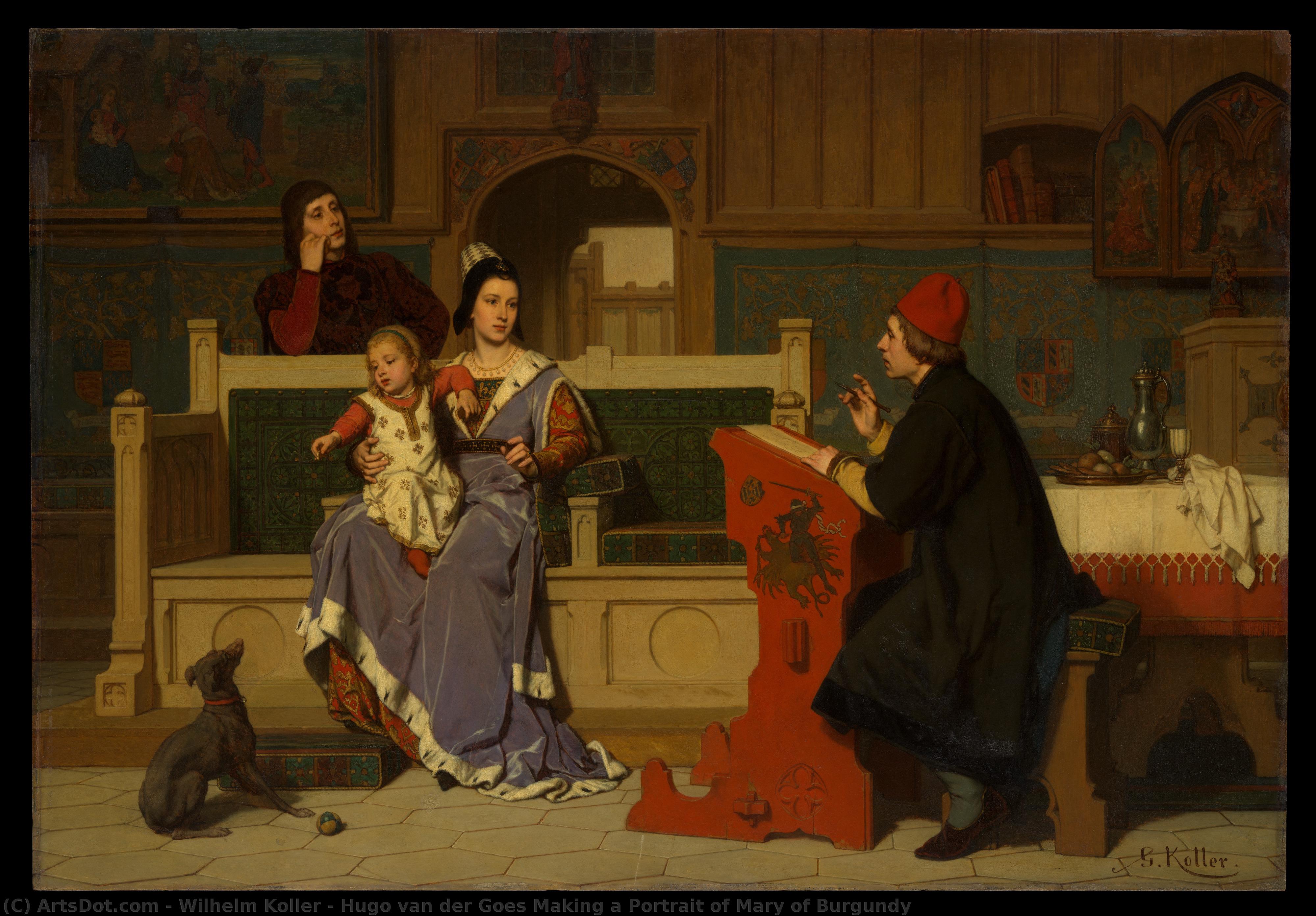 Hugo Van Der Goes Making A Portrait Of Mary Of Burgundy — Wilhelm Koller