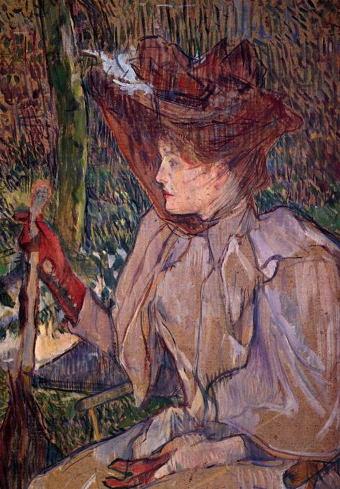 Woman With Gloves (also Known As Honorine Platzer) — Henri De Toulouse-lautrec