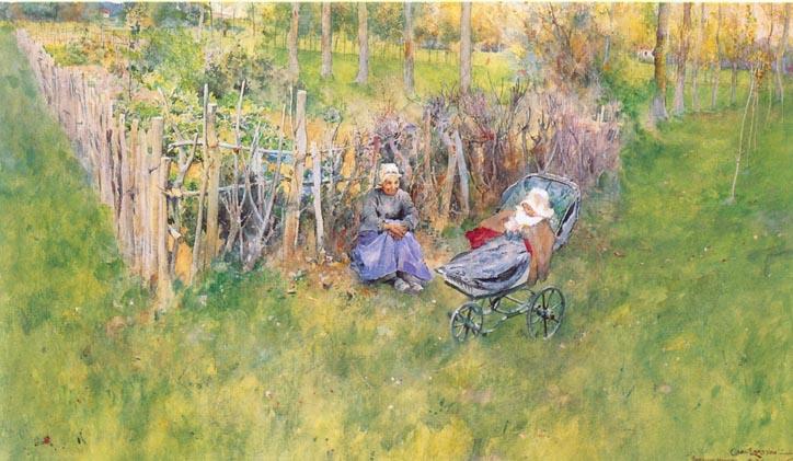 Girl Outdoors — Carl Larsson
