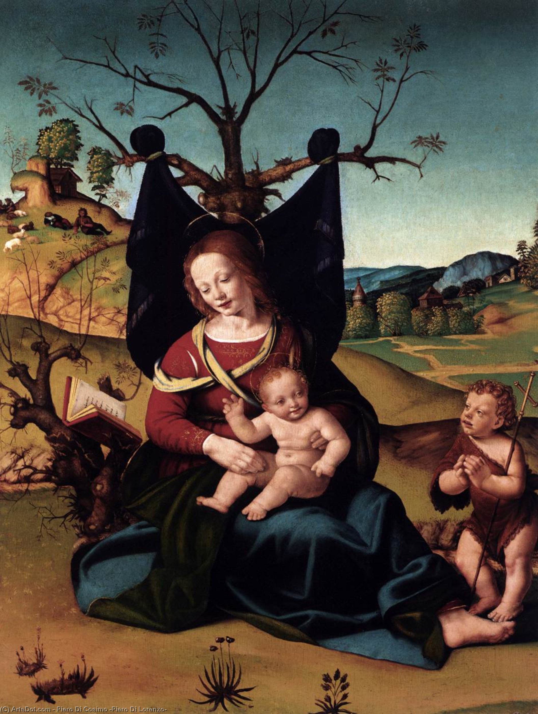 Madonna With Child And The Young St John — Piero Di Cosimo