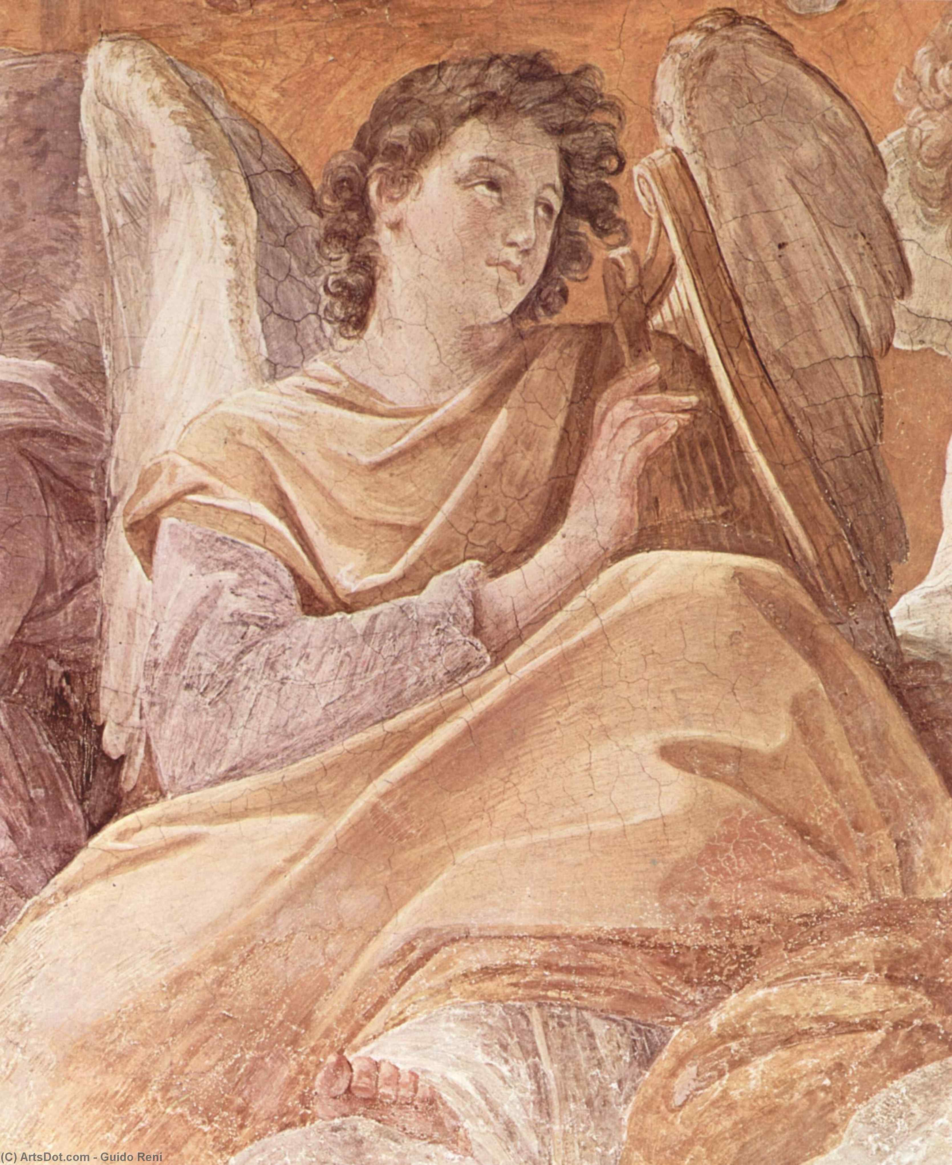 The Queen Of Heaven And Angels Pla (frescoes In The Palazzo Quirinale, Cappella Dell'annunciata, Vault Fresco Scene) — Reni Guido (le Guide)