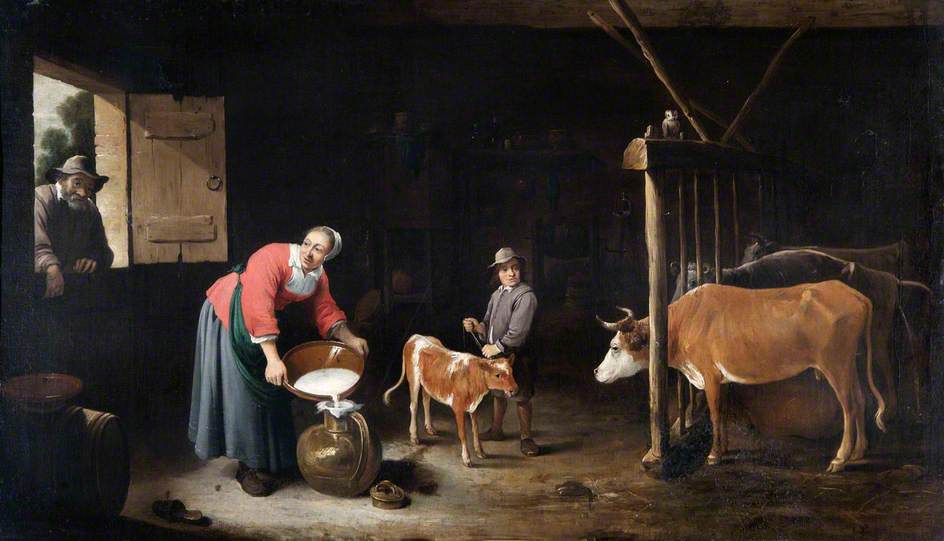Interior Of A Cowshed — David Teniers El Joven