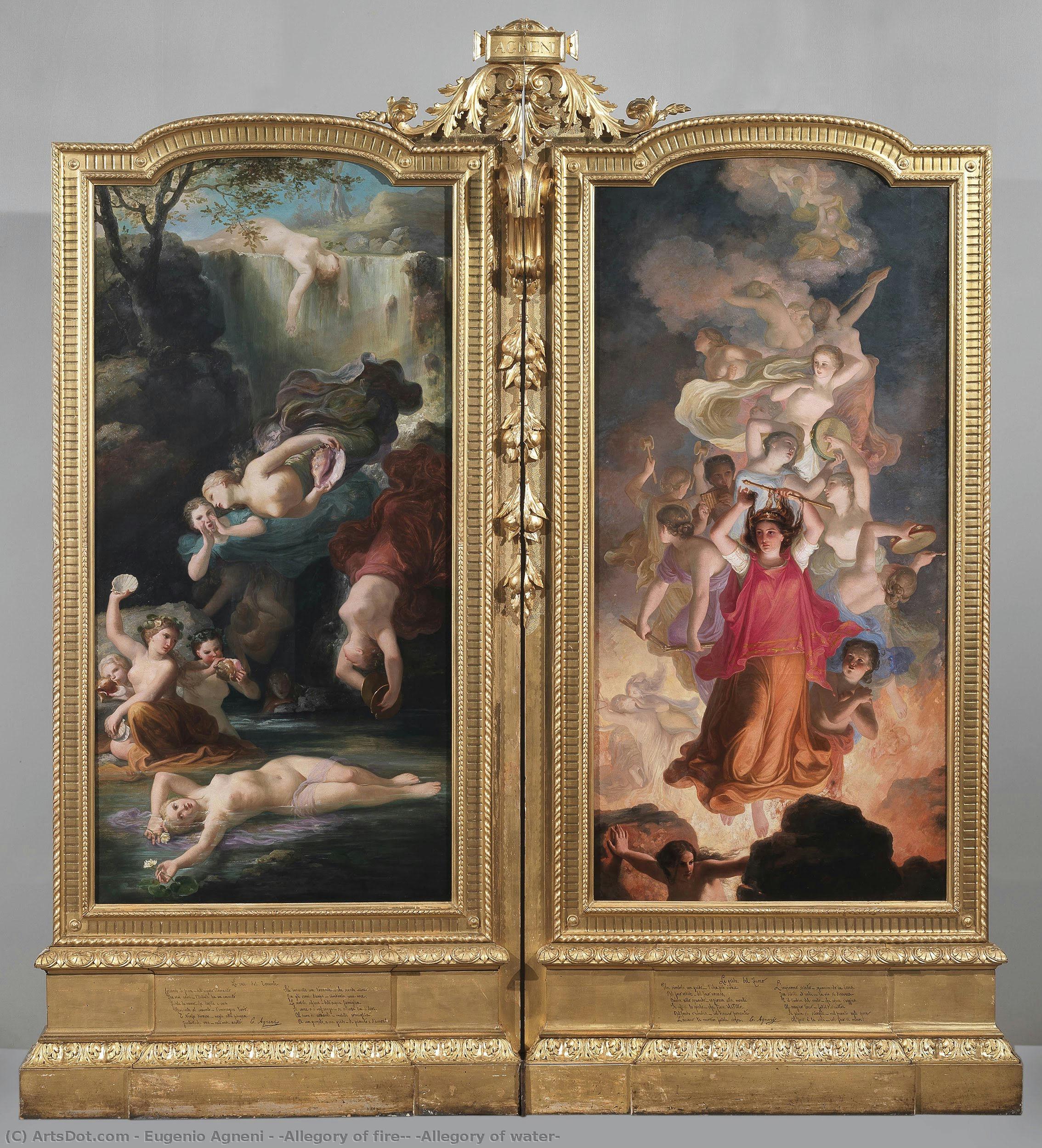 “allegory Of Fire”; “allegory Of Water” — Eugenio Agneni