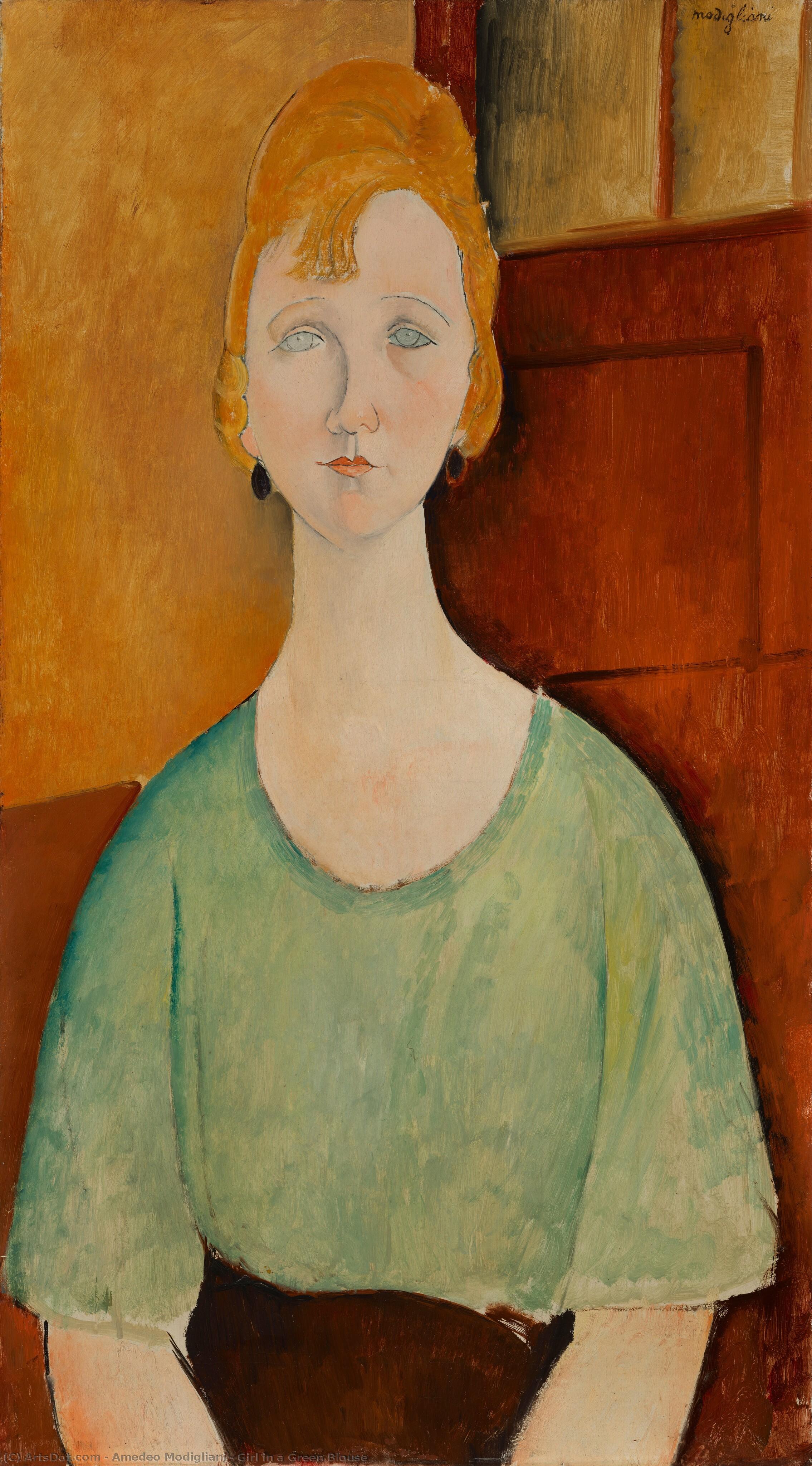 Girl In A Green Blouse — Amedeo Modigliani