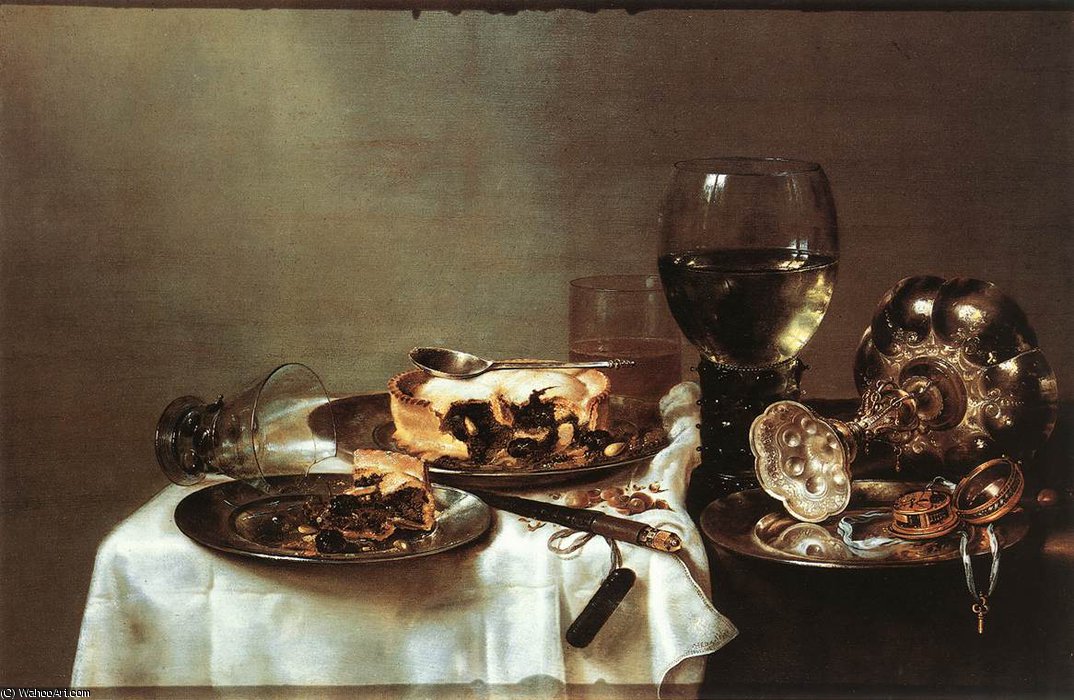 Breakfast Table With Blackberry Pie — Willem Claesz Heda
