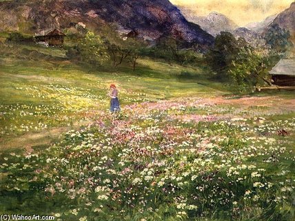 Girl In A Field Of Poppies — John Macwhirter