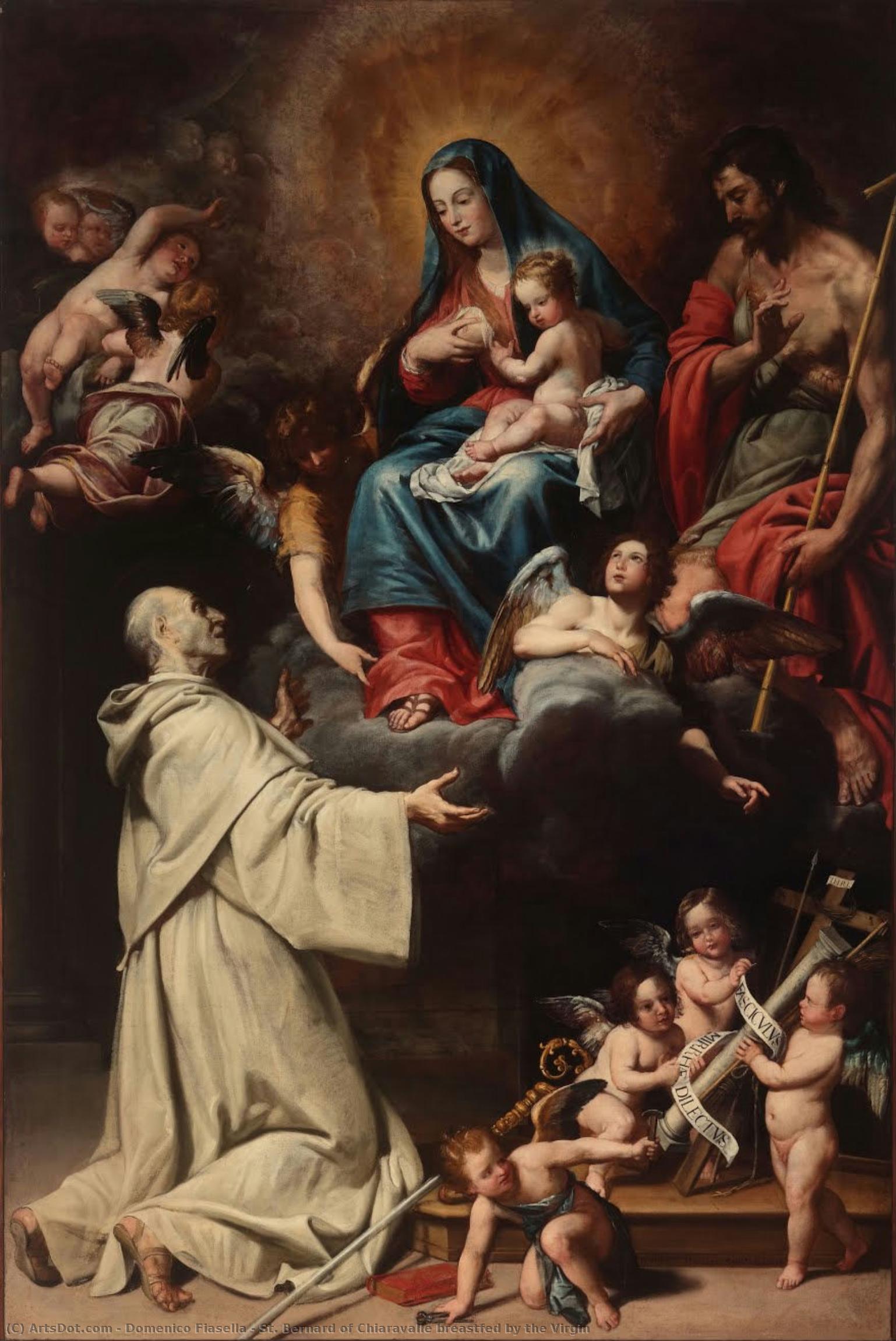 St. Bernard Of Chiaravalle Breastfed By The Virgin — Domenico Fiasella
