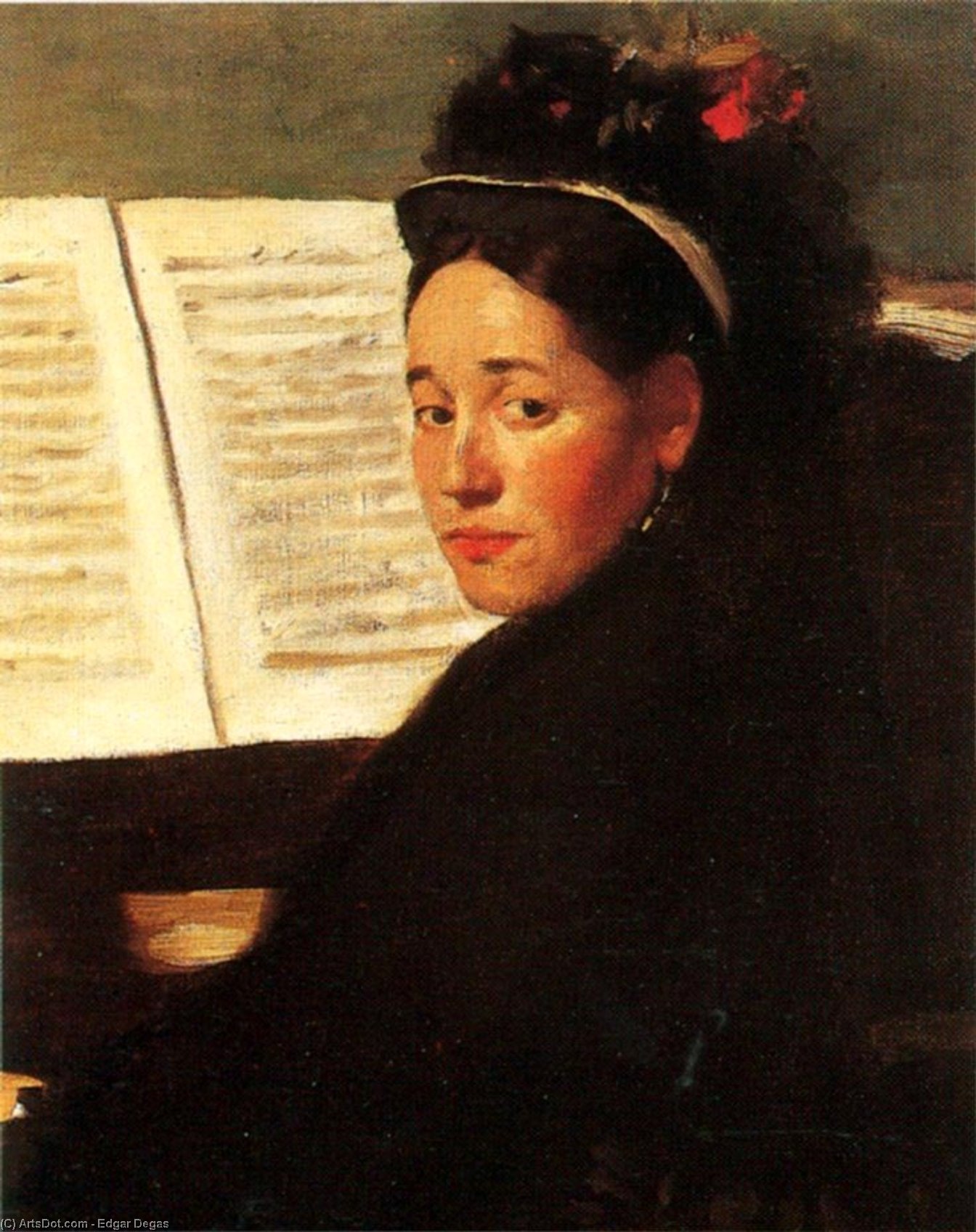 Mademoiselle Didau At The Piano — Edgar Degas