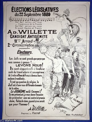 Poster Promoting The Election Of The Artist In The — Adolphe Léon Willette