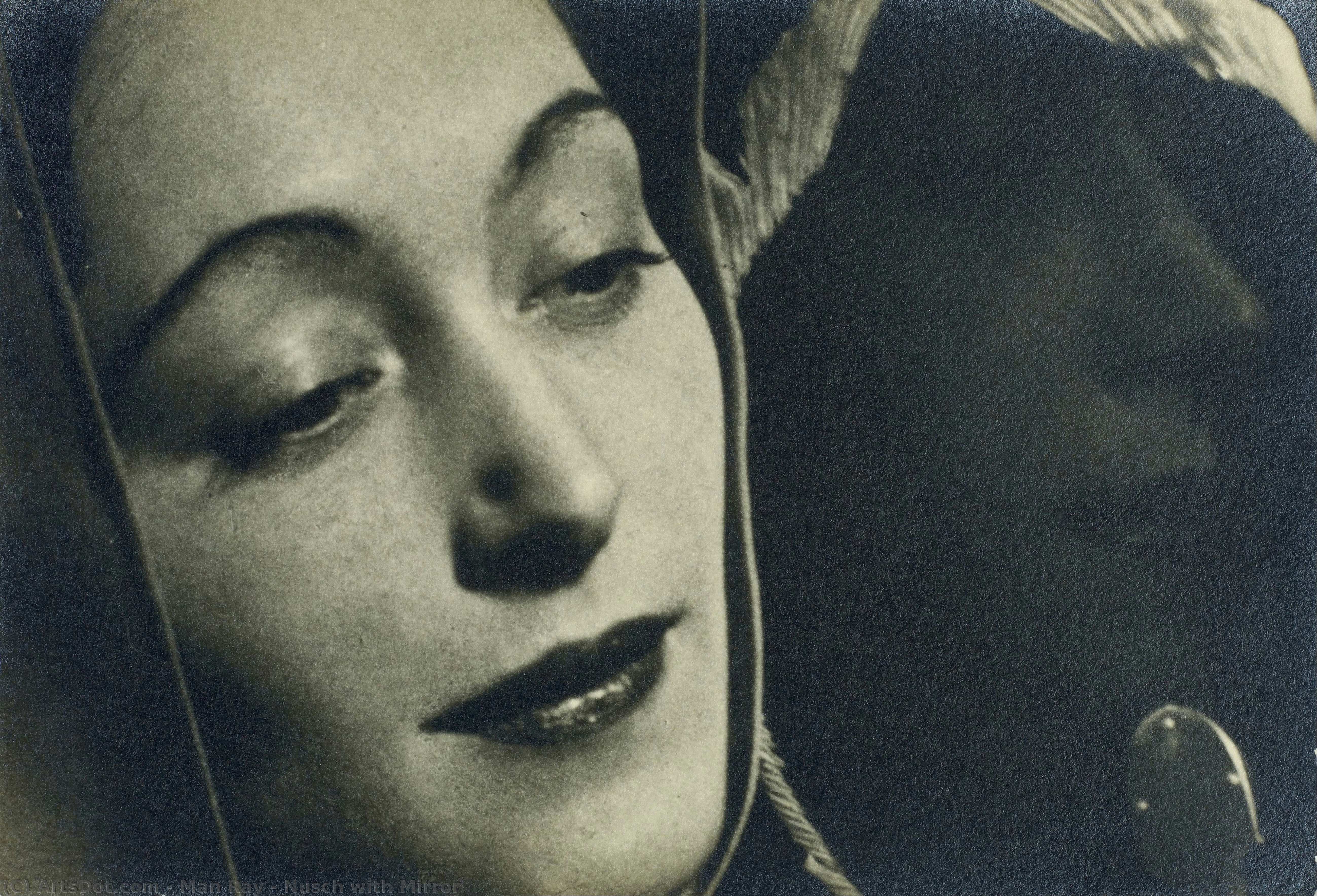 Nusch With Mirror — Ман Рей