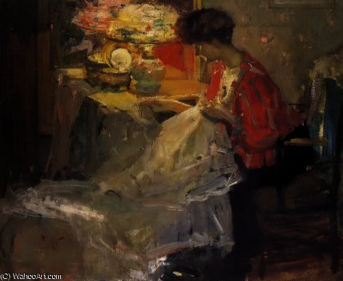 Women Sewing — Richard Edward Miller