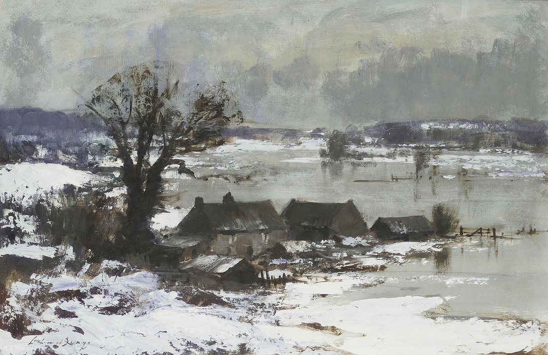 Snow And Flood Water, The Waveney Valley — Edward Seago